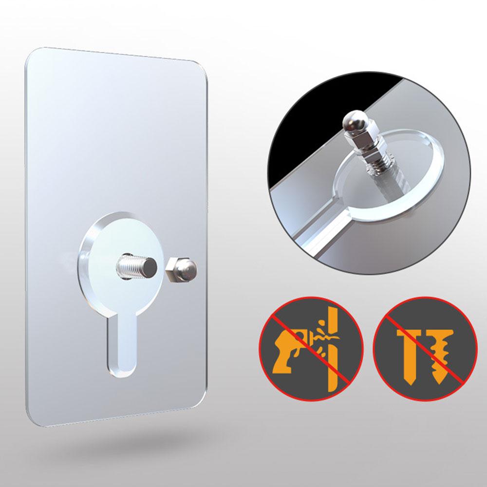 2pcs PVC adhesive nails wall poster Non-trace stick Wall Hook durable transparent strong adhesive screw Wall Nail hooks bathroom