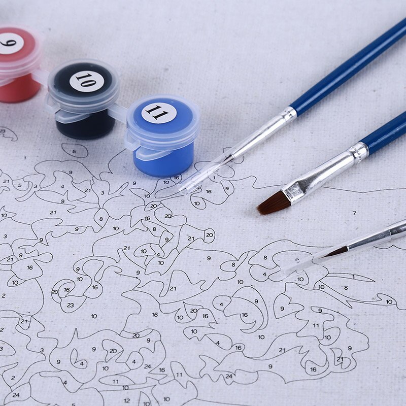 Beste Roze Boom Verf Door Nummer Kunstmatige halffabrikaten Product Hand Geschilderd DIY Olieverfschilderij Home Office Decoratie