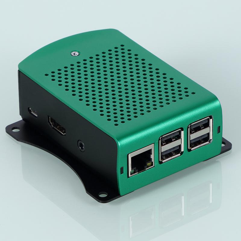Raspberry Pi 3 modelo B Plus funda negra de Metal de aluminio verde y plata caja RPI 3 Compatible con Raspberry Pi 3 modelo B