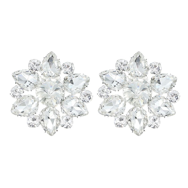 Broches de cristal para zapatos, 1 par, adornos removibles para zapatos, hebillas brillantes J2HD: 18