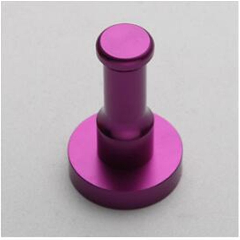 10 kleuren ruimte aluminium multi-color diy handdoek muur haak spijker badkamer keuken kleding sleutel kapstok tas hanger houder: Paars 