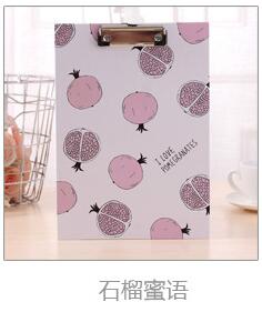A4 Paper Clipboard Cartoon Paper Writing Pads as Big A4 File Folder: Rose Red