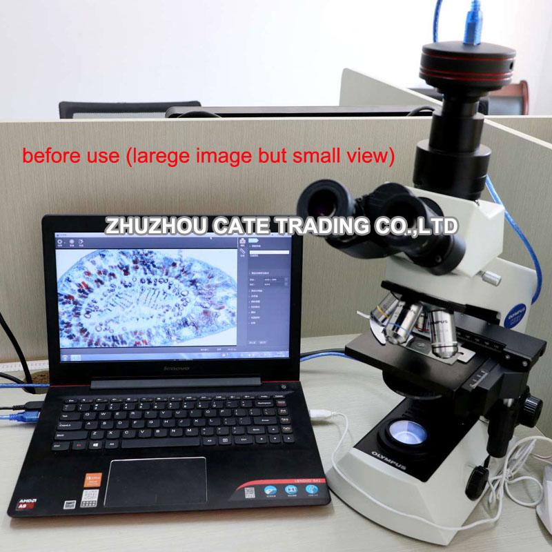 Adaptateur d'objectif à monture C 0,5x, augmente le champ visuel, lentille de réduction de filetage CCD pour Tube trinoculaire et oculaire électronique