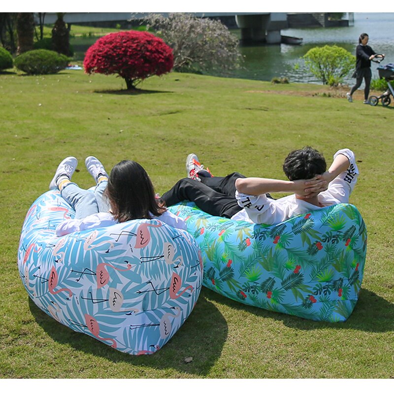 Camping Strand Ligstoel Opblaasbare Lounger Air Sofa Met Draagbare Pakket Voor Reizen, Kamperen, Wandelen, zwembad En Strand Partijen