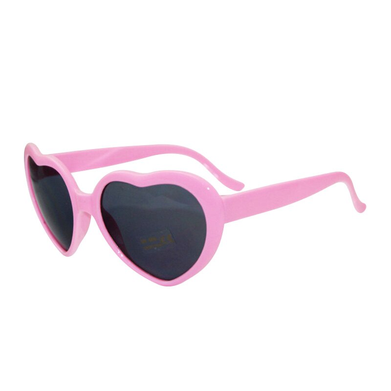 Gafas con efectos en forma de corazón de amor, cambian a ver las luces forma de corazón por la noche, gafas de difracción romántica para mujeres y niñas: Pink