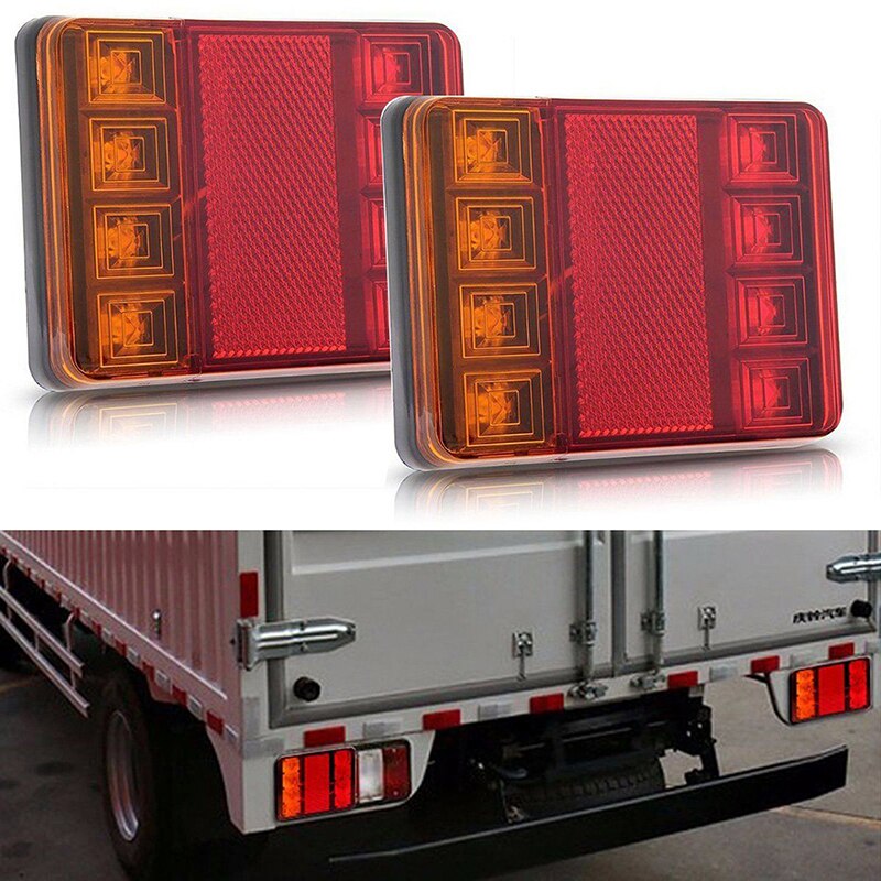 Auto Truck Led Achter 12V Achterlichten Lampen Waterdicht Tailighttail Licht Waarschuwing Onderdelen Voor Trailer Caravans Dc