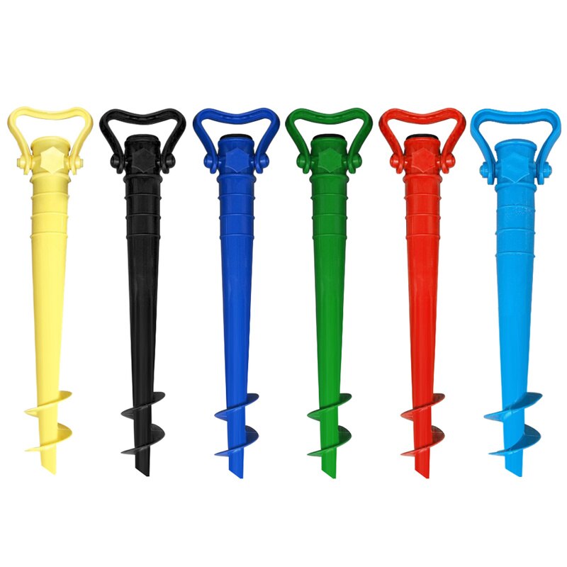 Equipo de lluvia para pesca en la playa, sombrilla para jardín, Patio, perno de pie, inserción, anclaje al suelo, punta, sombrilla, soporte ajustable elástico