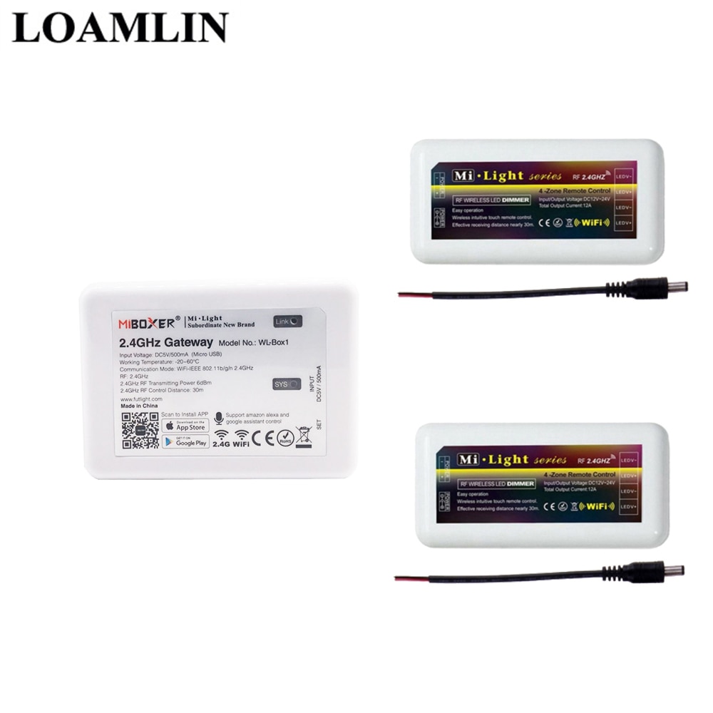 Led Controller Mi light Remote 2.4G WIFI IBOX2 Control DIM Controller For Single Led Strip DC12-24V
