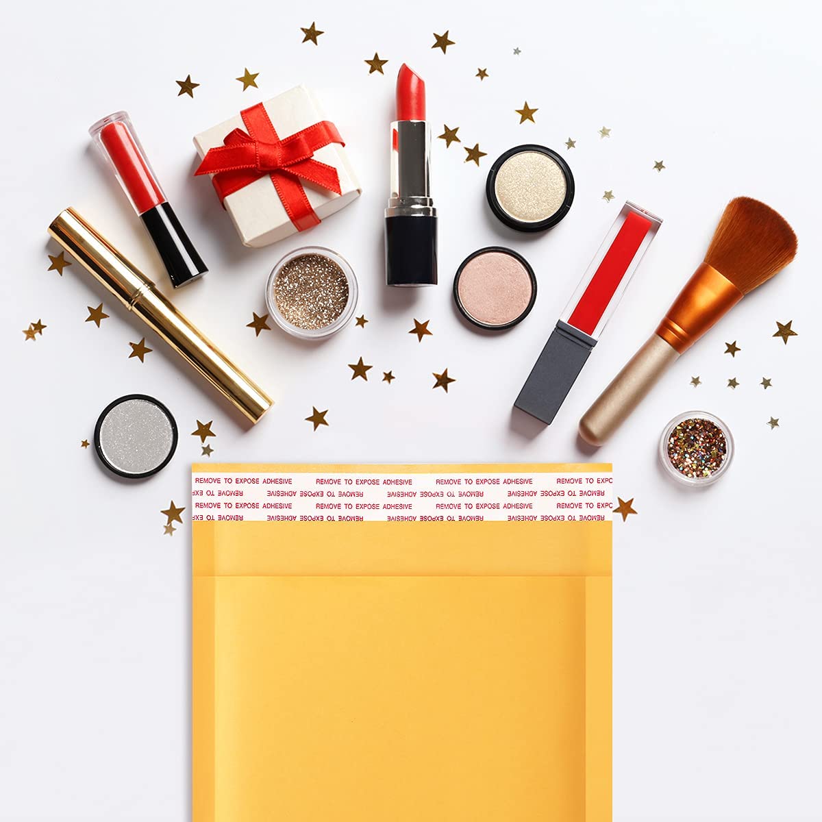 Kraft Bubble Mailers 8.5x12 Inch 25 Pack Yellow Padded Envelopes Mailing Packages Self Sealing Tear Resistant Boutique Bulk Mail