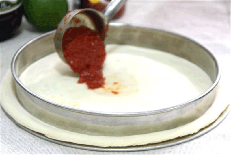 304 Stainless Steel Pizza round Rings for add Sauce Baking pan Ring Pizza Fruit Pie Circle DIY Dessert Decoration Ring tool
