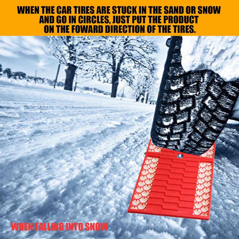 COSTWAY Starthulp Voor De Auto, Zandplaten, Offroad, Tractiemat Voor Zand Sneeuw Ijs Modder Offroad Tractiemat Tractie Hulp Met Tas Voor Camper Auto Vrachtwagen 61 5 X 21 X 2 8 Cm 2 Stuks