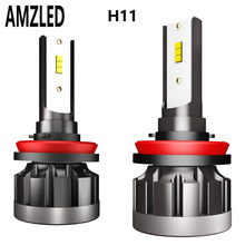 AMZLED H8 H9 H11 LED Koplampen Super Heldere CSP LED Chips 12000LM/Paar 6000K Wit Lamp Conversie kit 360 Graden Hoge pow