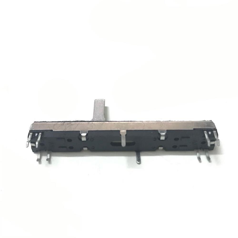 2PCS Electronic organ synthesizer Black 6 cm 6.5MM long double mixer fader potentiometer B50K B50KX2 15MMC