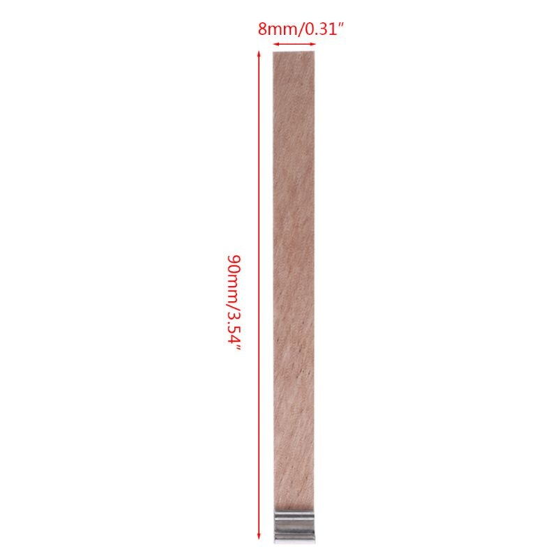 50pcs Wooden Wick Candle Core Sustainer Tab DIY for Candles Making Soy Wax Parffi 8mm