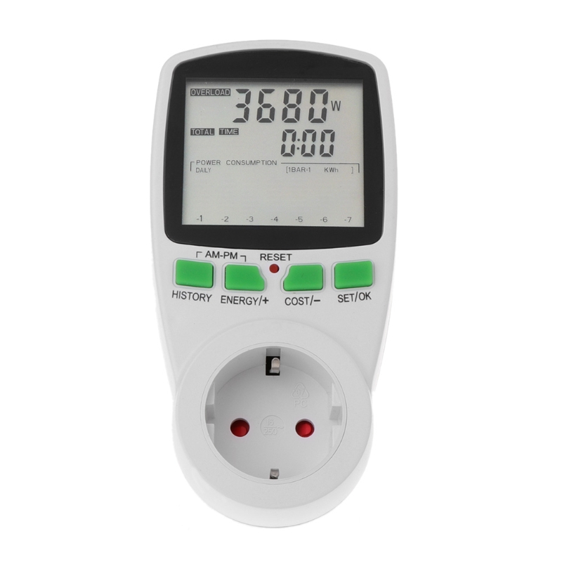 Grote lcd eu digitale meter spanning wattmeter stroomverbruik analyzer digitale meter meet spanning