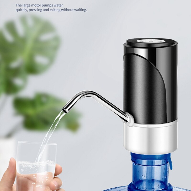 Bærbar usb vandpumpe husholdnings drikkevandsdispenser ligent elektrisk absorber til køkken hjemmekontor-hvid
