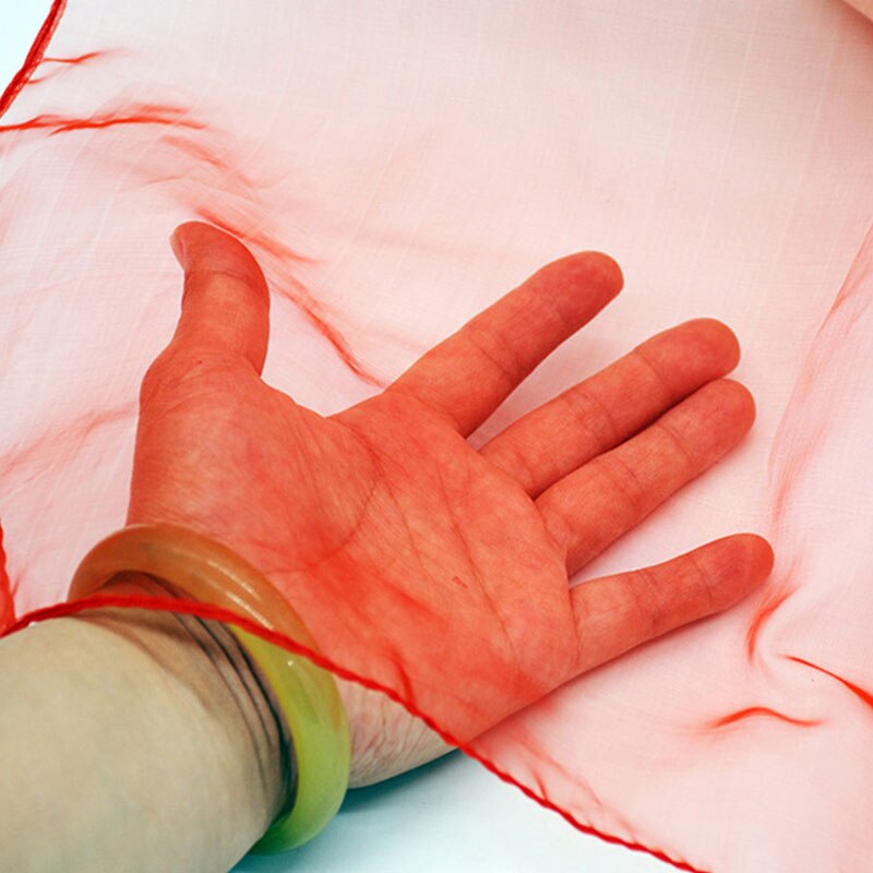 Fille Performance petits foulards danse foulards Imitation de soie petits carrés Candycolor couleur unie belle écharpe