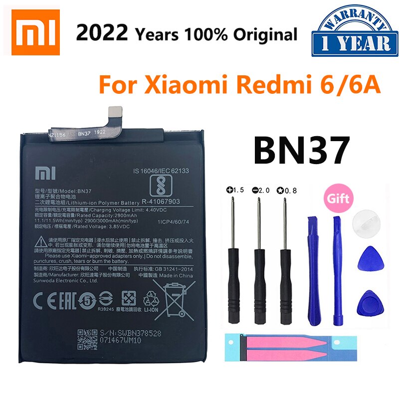 XiaoMi-Batería de repuesto para teléfono Redmi Hongmi Note 3, 3S, 4, 4A, 4X, 5, 5A, 5X, 6, 6, 7, 7A, Go Pro Plus, A2 Lite, BN41, BN31, BM47: BN37 Redmi 6