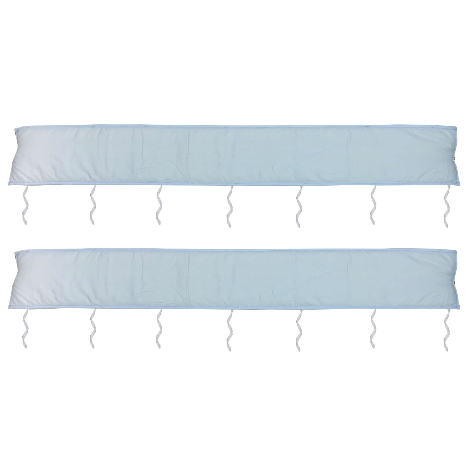 Babybedje, Katoen Bed Muur Bescherming Strip, Anti-Collision En Anti-Bijten Stiksels Bed Zachte Rand: Blue 50cm