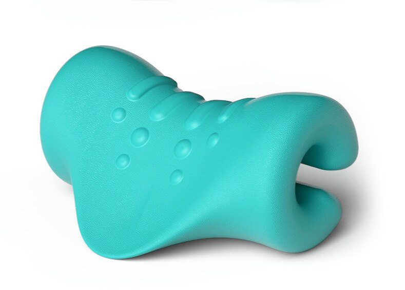 Oreiller relaxant de chiropratique pour le cou et les épaules, dispositif de Traction du cou, soulage la douleur et le Massage de la colonne cervicale: AQUA