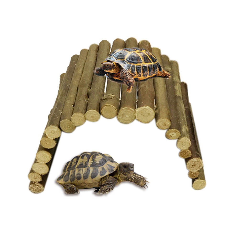 Pet Toys Ladder Reptile Tortoise Hamster Lizard Golden Bear Evasion House Hiding Fence Climbing Ladder Pet Wooden Fence