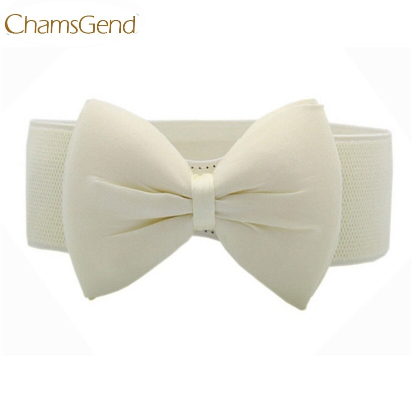 Chamsgend Nieuw Mode vrouwen Elastische Taille Blet Met Grote Strik July13