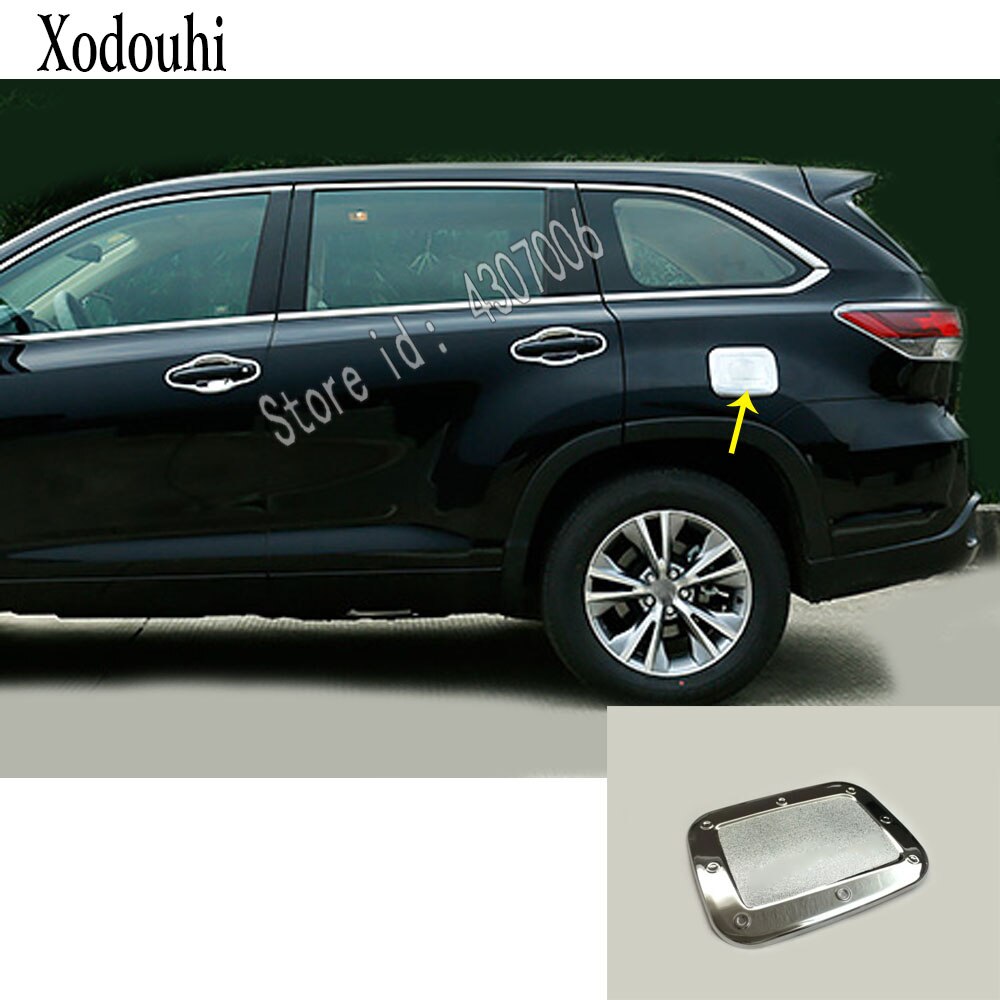 For Toyota Highlander Car Body Gas/Fuel/Oil Tank Cover Cap Sticker Styling Carbon Fiber Auto Car Parts 1pcs