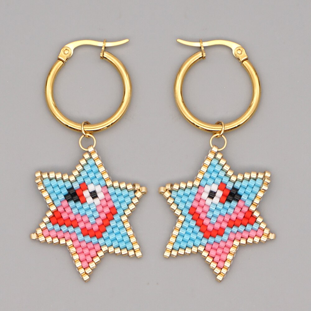 Go2boho Miyuki Beaded Earrings Pink Flamingo Hanging Earrings for Women Jewelry Femme Eardrop Accessorie Pendientes: MI-E210010A