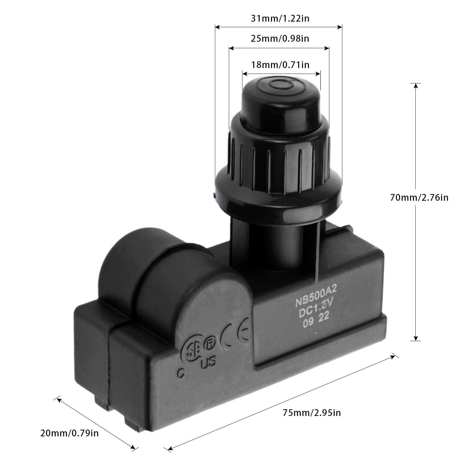 Universal- Funken Generator 2 Auslauf drücken-Geschmack Zünder für BBQ Gas Grill Ersatz DC 1,5 V
