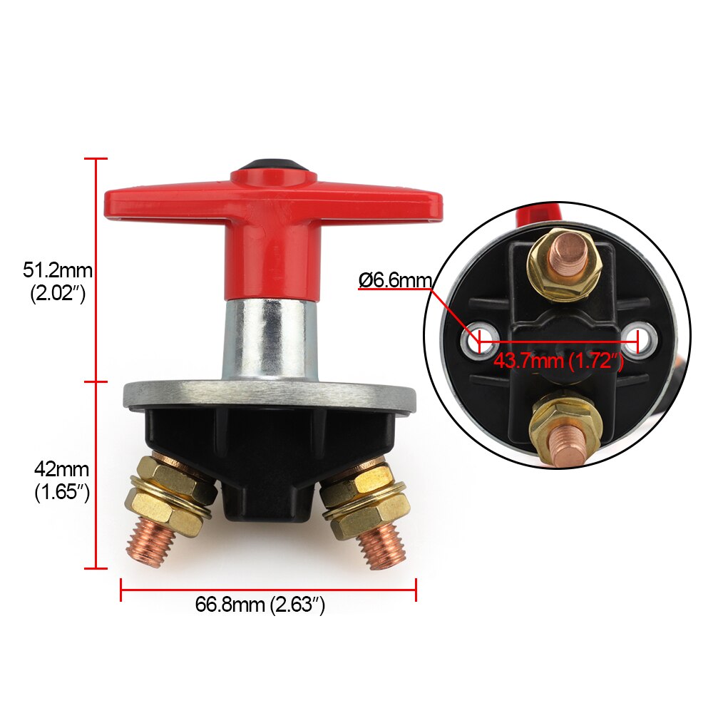 12V 24V 200A Battery Isolator Disconnect Switch Cut Off Power Kill for Car Boat