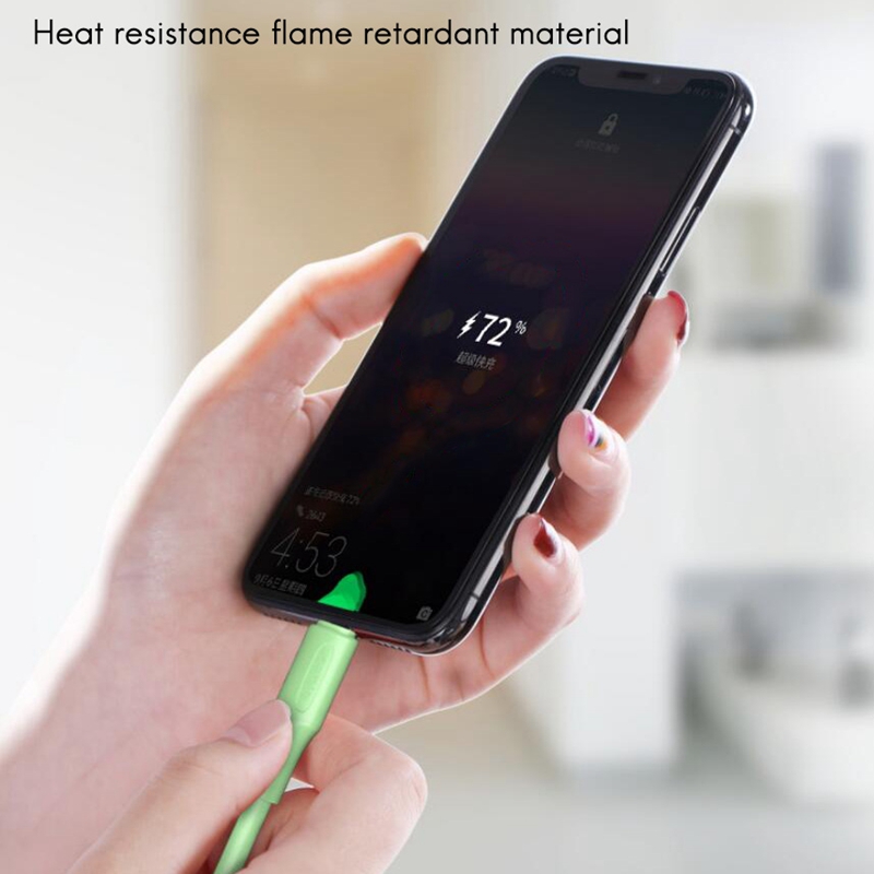 Color Liquid Silicone Data Cable 1.8M Suitable For Microphone USB Cable Fast Charging USB Phone Adapter Data Cable