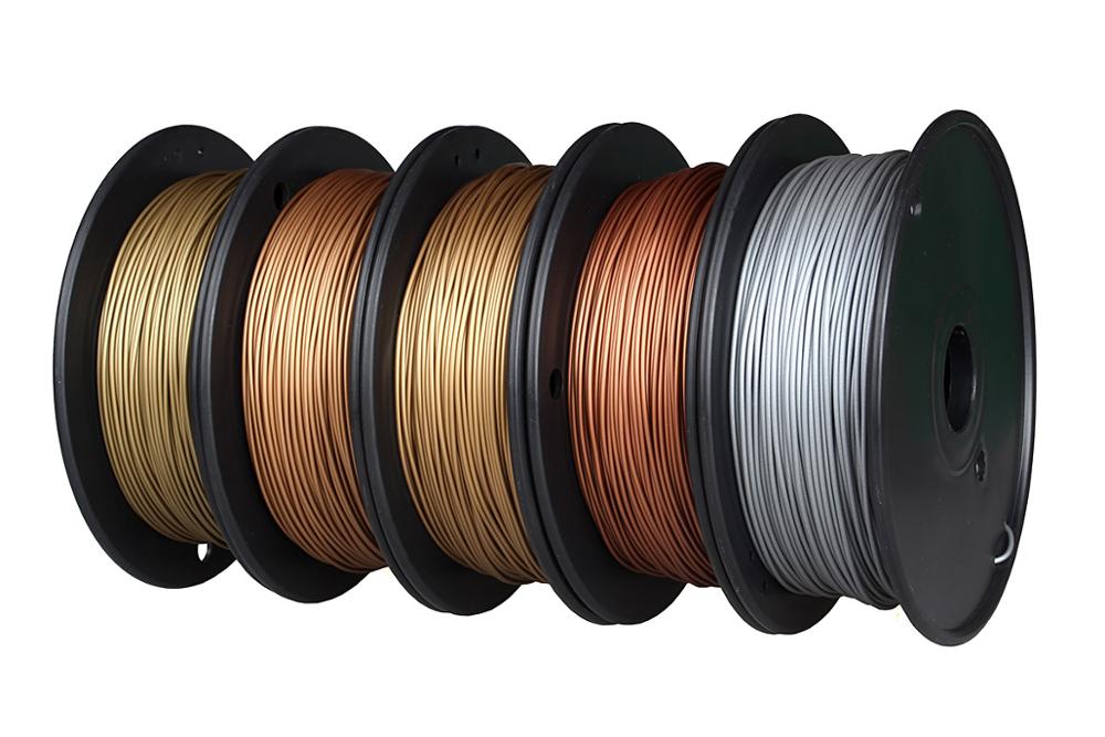 LERDGE 3D Drucker PLA Metall Filament 1,75 MM metallisch Material Bronze- verrotten Kupfer Durcheinander Kupfer Aluminium Netz gewicht 0,5 KG