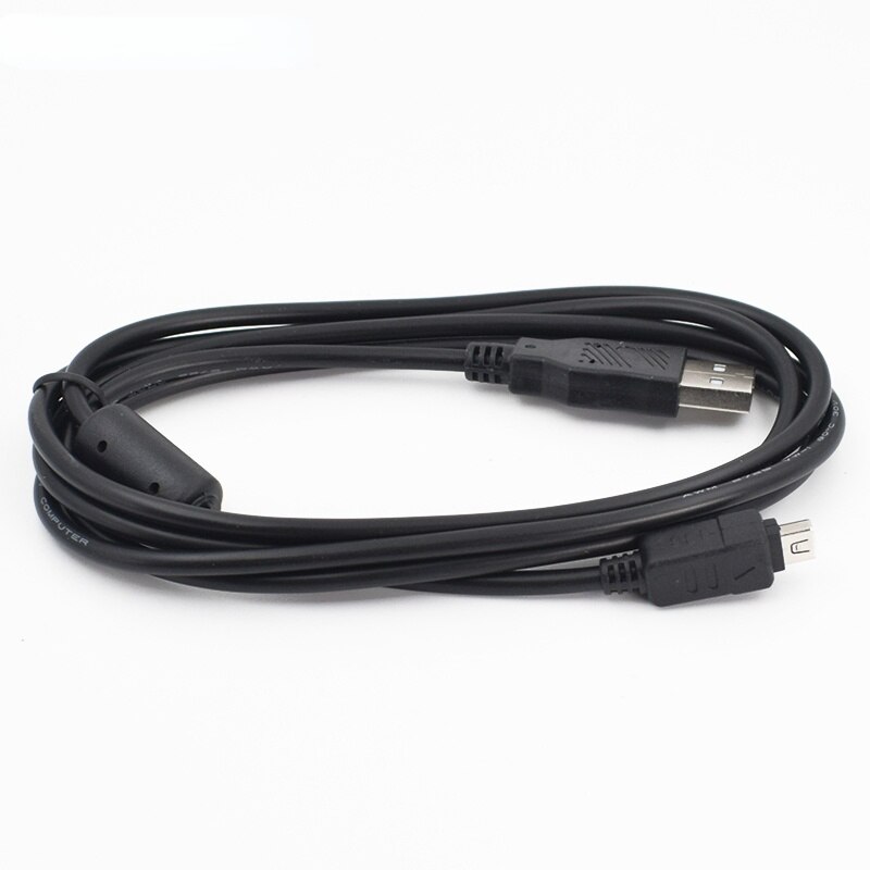 Câble de données pour appareil photo numérique Olympus CB-USB5/CB-USB6, câble USB à 12 broches, 1.5m, en cuivre pur avec anneau magnétique