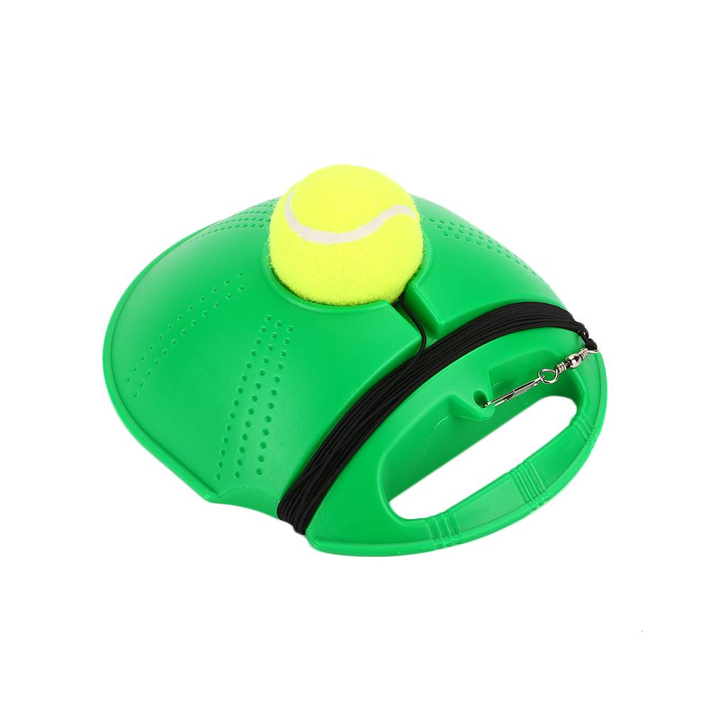 Portable 2 Color PE Movement Sports Tennis Practice Trainer Tennis Training Tool Home Sparring Device Tennis Singles Linker: Green