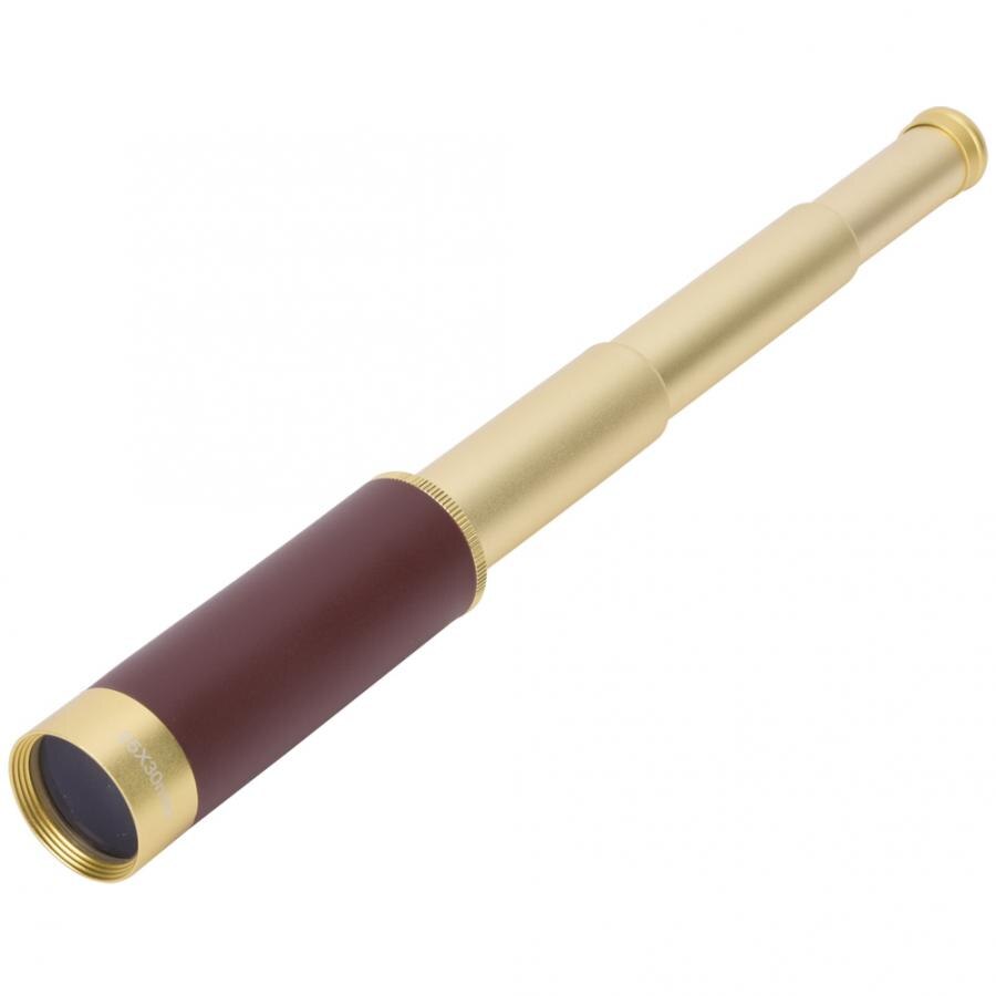 25X30 Zuiver Koper Vintage High Definition Vergroting Telescopische Monoculaire Telescoop Voor Outdoor Camping Telescoop