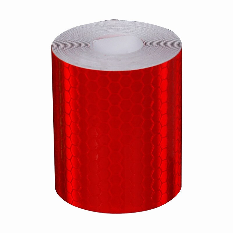 5cm * 100cm cinta reflectante coche decoración pegatinas de advertencia de coche de seguridad de reflexión de la cinta película de Reflector pegatina para autos estilo: Red