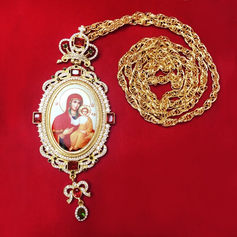 Eigso Religiöse Rosenkranz Halskette Für Männer & Frauen - Holzperlen Mit Kreuz-Anhänger, Inkl. Armband & Geschenkbox
