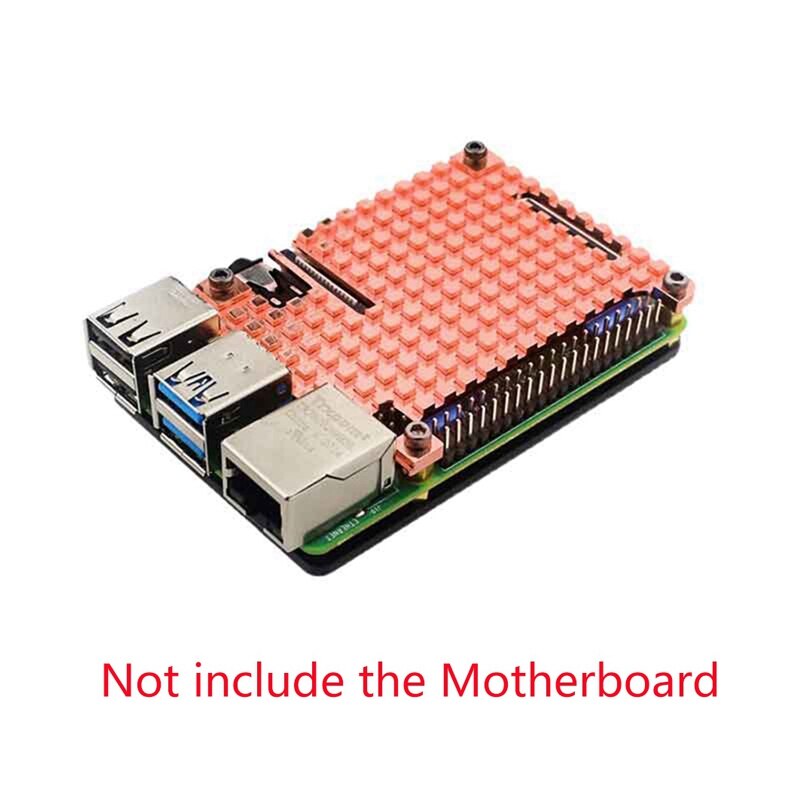 For Raspberry Pi 4B Pure Copper Heatsink Case Acrylic Base Plate Shell Passive Cooling Shell for Raspberry Pi 4B