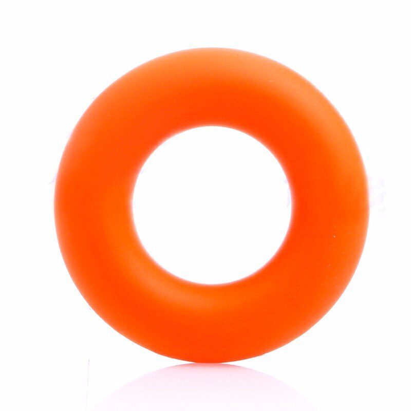 1Pcs 7cm Diameter Strength Hand Grip Ring Muscle Power Training Rubber Ring Exerciser Gym Expander Gripper Strength Finger Ring: Orange