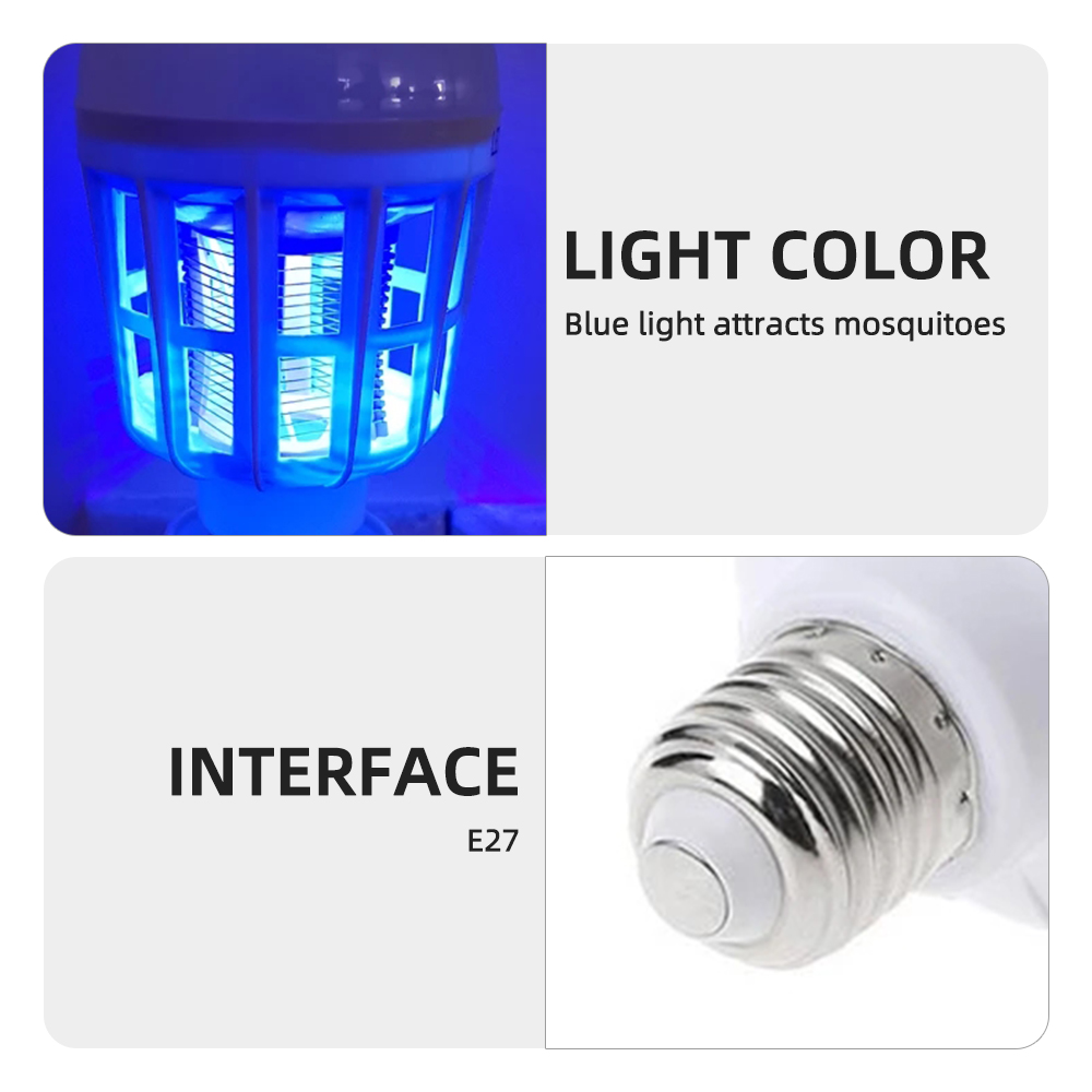 Ac220v uv-ledlampen, 9w muggenverdelgingslampen, led-muggenverdelgingslamp met elektrische schok, muggenval, insectenverdelgingslamp