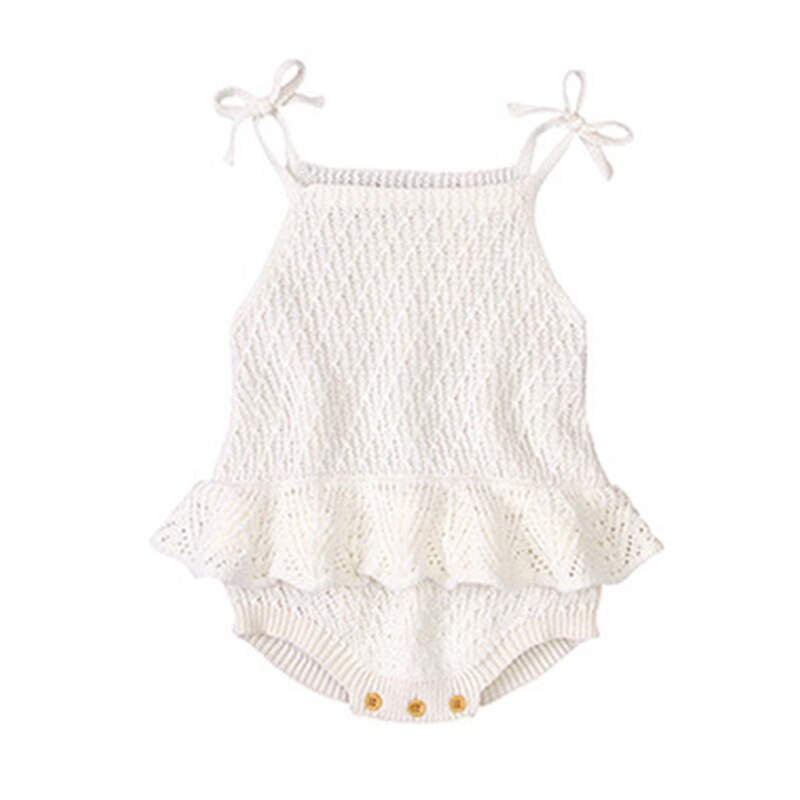 Humor Beer Baby Kleding Lente Herfst Baby Baby Meisje Breien Jumpsuit Solid Trui Romper Sling Mouwloze Outfit