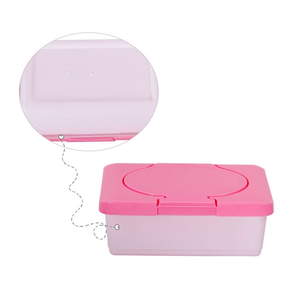 Boîte de lingettes, boîte de rangement pour lingettes humides, boîtier plastique automatique avec Pop-up, boîte pour organiser les lingettes pour bébés 19,5x12x7,5 cm