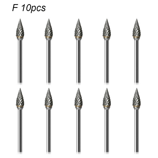 Schaft Metall Zeichnung Wolfram Hartmetall Fräser Dreh Werkzeug Grat doppelt Diamant schneiden rotierend Dremel Werkzeuge Elektrische Schleifen: F