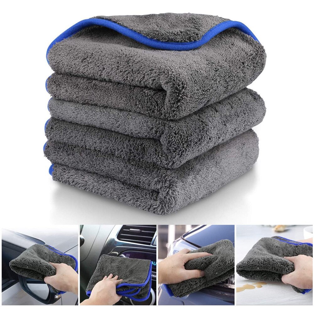 1200GSM Car Wash Drying Towel Accessory Microfiber Cleaning Tools Care Auto Detailing Products Kit Interior For Supplies Cloth