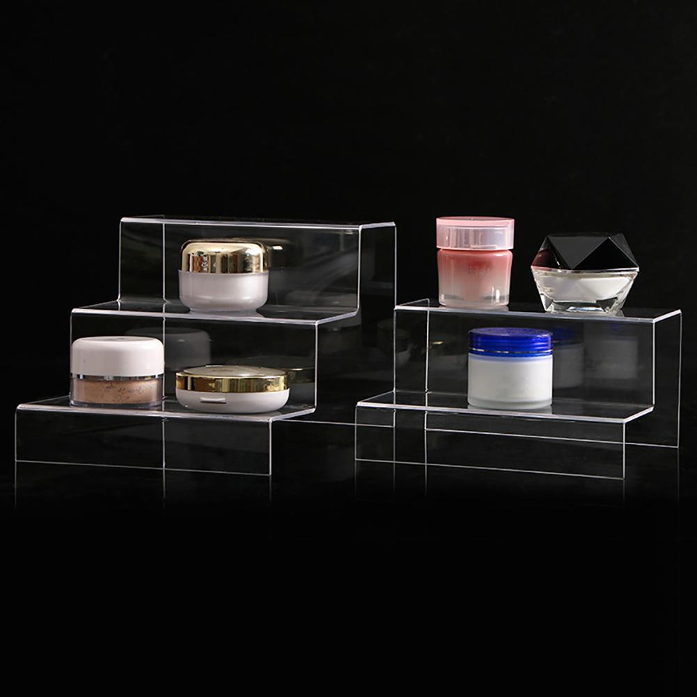 3/2-Tier Plank Acryl Lippenstift Makeup Organisator Acryl Cosmetica Nagellak Display Planken Plastic Retail Riser Teller