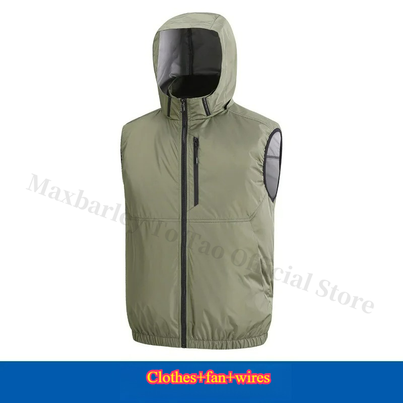 Herren-arbeitsweste mit Ventilator, ärmellos, wärmeableitend, für klimaanlagen und kühltechnik, geeignet für sommerfischen, tarnjacke: Xxxl / Blau