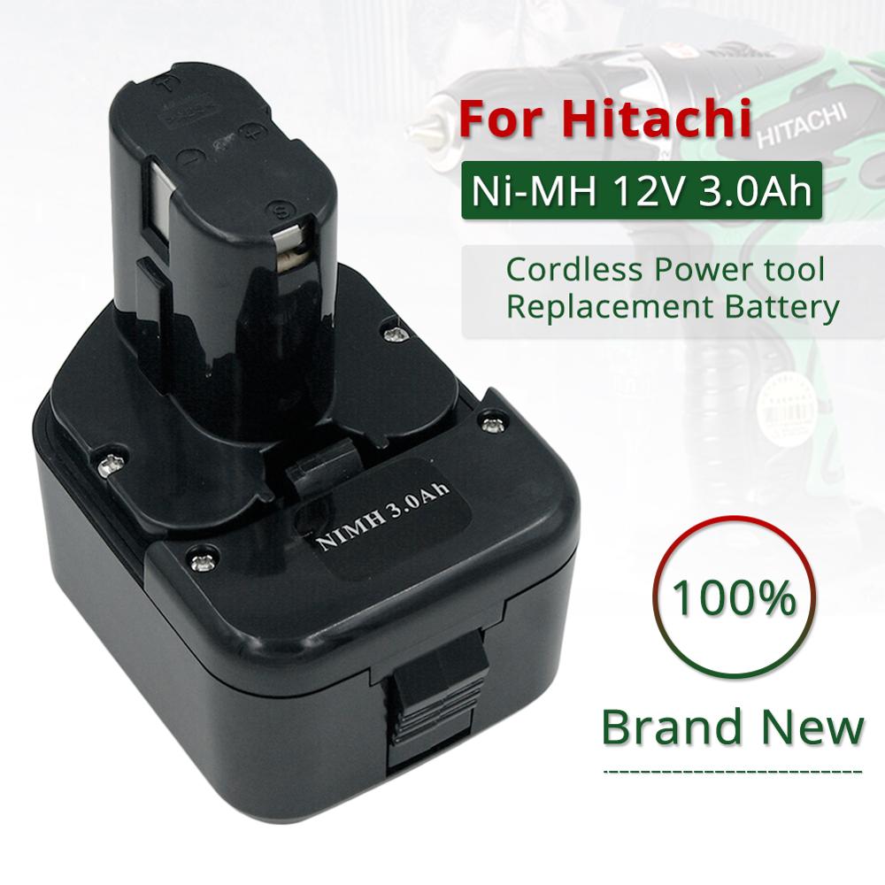 Ni-MH 12V 3.0Ah Cordless Power tool Replacement Battery for Hitachi EB1214S EB1214L EB1230HL EB1230R EB1230X EB1233X