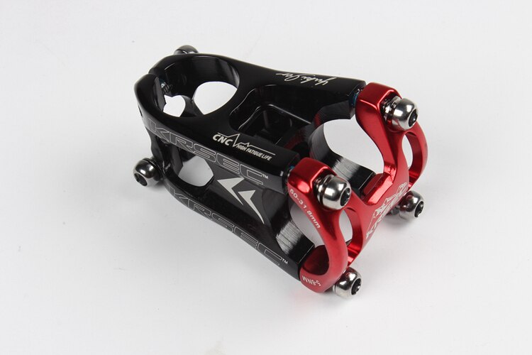 KRSEC MTB Mountainbike Stem CNC Radfahren Lenker Fahrrad Vorbauten Kreuz Land Rennrad Zubehör 31.8*28.6*50mm: Black Red