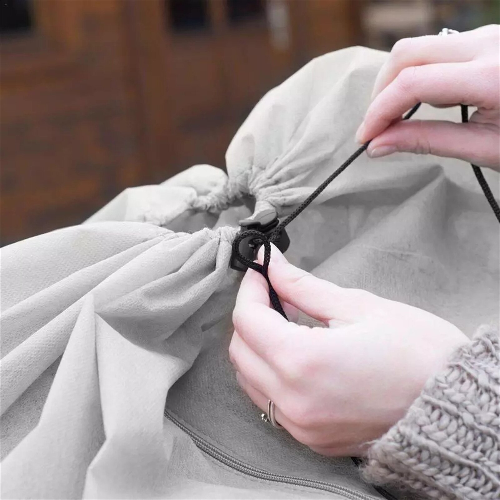 Couverture végétale d'hiver arbre arbuste plante couverture chaude Protection contre le gel avec fermeture à glissière à Double tête jardin potager sac de Protection