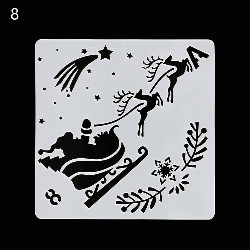 1Pc Christmas Theme Layering Stencils For Walls Painting Scrapbooking Stamp Album Decor Embossing Paper Card Template DIY Craft